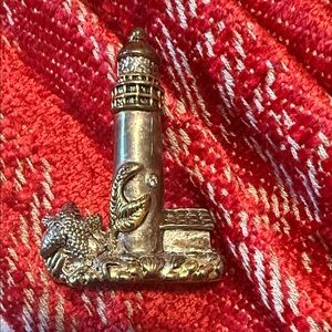 Silver Lighthouse Brooch